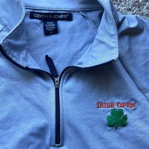 Devon & Jones: Irish Open ☘️ Golf Quarter Zip, size large